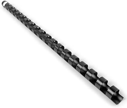 HOUYEE 1/2 Inch Plastic Binding Comb 19 Ring, 90 Sheet Capacity, Letter Size Black Comb Binding Spines 