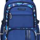 Camo Boys Backpack for School Kids, Camouflage School Bags Kids Backpack for Boys Bookbag, B-Camo-Dark blue