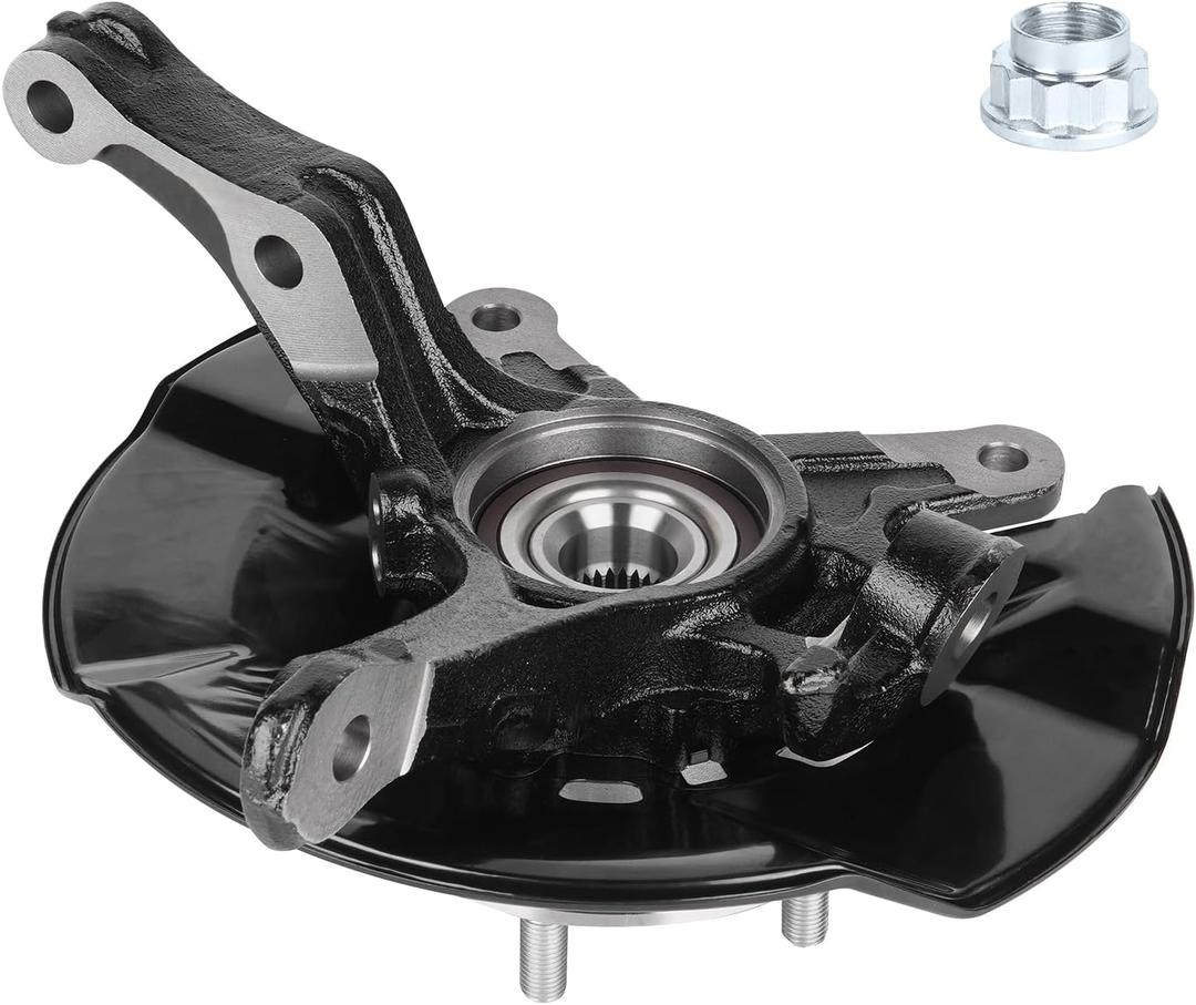 Front Right Steering Knuckle & Wheel Bearing Hub Assembly for Honda Civic 2012 1.5L 1.8L L4, LK097, 51216-TR3-Y00, 51216-TR0-A00, Passenger Side