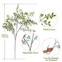 Uqueeten Fake Plants Eucalyptus Stems,Plastics Ficus Stems for Vase Artificial Plants,Greenery Stems Branches for Vase Faux Plants Indoor,Faux Greenery Indoor Vase Fillers for Home Decor 4Pcs Green