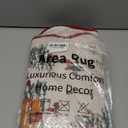 Collive Christmas Rugs for Bedroom, 5x7 Beige Washable Area Rug Non Slip, Soft Ultra-Thin Christmas Tree Santa Claus Holiday Decor Carpet for Living Room Kids Room Nursery