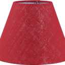 Aspen Creative 32995 Transitional Empire Shape Spider Construction Lamp Shade in Red, (6" x 11 7/8" x 9")