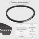 uxcell 2Pcs AX23 EPDM V-Belt, Raw Edge Cogged Industrial Rubber V Belt 1/2" Width x 25" Outer Circumference