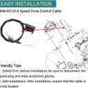 946-05121A Speed Drive Control Cable Compatible with MTD Troy-Bilt TB360 TB370 TB390ES Craftsman M310 M320 Cub Cadet SC500E+ Lawn Mowers, Replaces 946-05121 746-05121A 746-05121