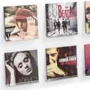 Vinyl Record Shelf Wall Mount, 6 Pack 12 inch Clear Acrylic Album Record Holder Display, Kids Bookshelf, Floating Wall Shelves for Bathroom, Bedroom, Living Room, Kitchen (Clear-6pcs)