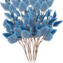 Framendino, 6 Pack Artificial Blue Eucalyptus Stems Leaves Faux Branches Fake Plant for Home Kitchen Indoor Wedding Vase Decor