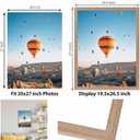 JCJMY 20x27 Picture Frame for Puzzles Poster Photo Picture, Horizontal and Vertical Formats for Wall Hanging, 20 x 27 Wall Gallery Poster Photo Puzzles Frame for 20 by 27 Photos Posters, Rustic Brown