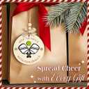 2 x Pickleball Christmas Ornament - Deck The Halls with Pickleballs Xmas Tree Decor - Sports Ornaments Gifts for Women, Men, Pickleball Fans, Players, Teams, Coaches - 2 Layer Wood