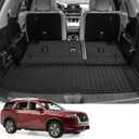 Custom for 2022-2026 Nissan Pathfinder Cargo Mats Trunk Liner with 3rd Rear Seat Backrest Mat All Weather TPE Protection Mat Accessories (for 2022-2026 Nissan Pathfinder)