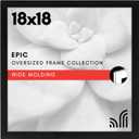 Americanflat 18x18 Picture Frame with Polished Plexiglass - Epic Collection - Square Picture Frame with Engineered Wood - Wide Photo Frames for Wall display - Black