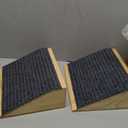 Dog Ramp for Stairs, Non-Slip Dog Stairs, Low-Angled Pet Ramps for Small Dogs and Cats, Medium Dogs, Step and Stair Assist for Injured and Older Pets, 2 Pack (Wood)