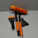 LivTee 32" Extendable Ice Scraper & Snow Brush for Car Windshield, 360 Rotating Snow Removal Tool for Cars, Trucks & SUVs, Automotive Winter Essentials & Car Accessories for Men, Orange