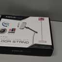 AboveTEK Tablet Floor Stand, Stylish Adjustable Height iPad Floor Stand with Stable Base, Aluminum 360 Rotation Holder for Sofa Bed, Fits 4.7-13.5"iPad Pro 12.9/Air/Mini, Galaxy Tab, iPhone, Kindle(White)