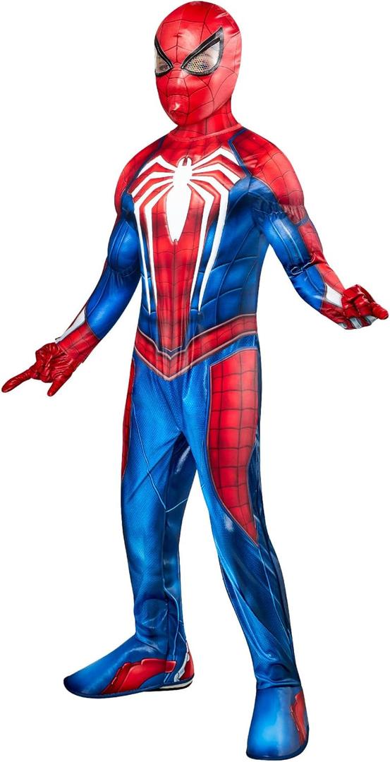 Rubies Official Marvel Gamerverse Spider-Man 2 Premium Child Costume, Kids Superhero Fancy Dress (7-8 Years)