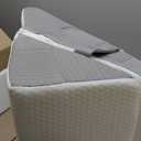 Bedluxe Wedge Pillow Headboard, 3PCS Orthopedic Bed Wedge Pillows Set for After Surgery, Adjustable Pillow Wedge for Acid Reflux&Back Pain Relief, Sleeping, Back Pillow for Bed Sitting Up, White/Grey (Adjustable 9&12 Inch + 1 Head Pillow)