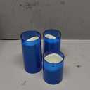 Flameless Candles: LED Pillar Acrylic Electric Battery Candles with Remote and Timer for Wedding Party Home Valentine Romantic Decor - Pack of 3 Blue