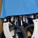 Hikenture Beach Wagon with Big Wheels for Sand, 47.5" Extra Long Collapsible Wagon with Tailgate, 330lbs Capacity Wagons Carts Foldable, Heavy Duty Folding Wagons Cart (Blue)