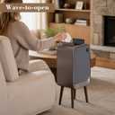 Motion Sensor Touchless Trash Can for Living Room Bedroom, 5.3 Gallon/20L Automatic Stainless Steel Slim Tall Garbage Can with Butterfly Lid&Legs, Eclipse Grey