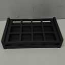 Shot Glass Holder, 12 Storage Holes Party Server Vintage Black Wood Shot Glass Tray (Shot Glass Not Included)
