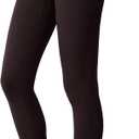 POSHDIVAH Women's Maternity Leggings Over The Belly Pregnancy Yoga Pants Active Wear Workout Leggings, Dark Brown, Large