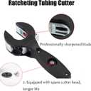 Ratcheting Tubing Cutter, Tubing Cutter 1/4" To 7/8", 2 in 1 Close Quarters Tube Compact Cutter, Ratcheting Pvc Cutter for Cutting Pvc, Ppr, And Plastic Hoses, Ratcheting Tube Cutter (1/4" to 7/8")