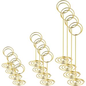 Ptwola 36PCS Table Number Holders 3 Size Place Card Holder Wire Picture Photo Table Sign Stand Name Numbers Menu Memo Note Clips for Centerpieces Wedding Anniversary Reception Birthday Party