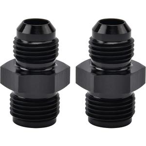 EVIL ENERGY 6AN Male to 5/8 x 18 Inverted Flare Thread Fitting Adapter Straight 2Pcs EVIL ENERGY 6AN Male to 5/8 x 18 Inverted Flare Thread Fitting Adapter Straight 2Pcs