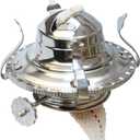 Kerosene Lamp Burner / Chrome Plated/ Oil Lamp Replacement Parts / Oil Lamp Chimney Holder for Antique Hurricane Lamps with Wick(Chrome)