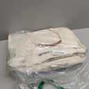 FIORETTO Canvas Tote Bag for Women with Zipper Closure & Individual Compartments for Work College for Teacher & Nurse (Medium, Beige)