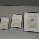 eletecpro 3 Pack 8x10/5x7/4x6 Black Picture Frames Bulk Display 5x7 Photos with Mat Lightweight Frame Set with Thin PVC Strips for Room Decoration Gallery Set Wall Hanging and Tabletop