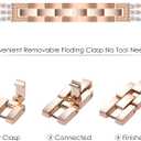 KADES Compatible for Apple Watch Band with Case Series 3 2 1, Sparkling Bling Diamond Bracelet with Full Diamonds Protective Bumper Built-in Tempered Glass Screen Protector (42mm, Rose Gold)