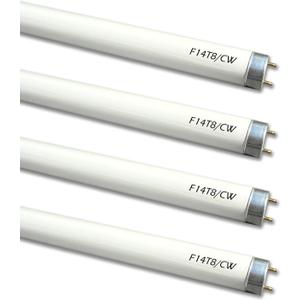4 Pack F14T8/CW Fluorescent Light Bulb,T8 14 Watts 4100K Cool White T8 Linear Tube, G13 Medium Bi-Pin Base,14.75 inch Overll Length
