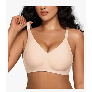 OEAK Women Comfortable Push Up Bras Wireless Seamless Full Coverage Bralette Buttery Soft Everyday Tshirt Bra Convertible Bra M