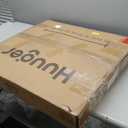 Huuger Narrow Night Stand, End Table with Charging Station, USB-C Port, Rattan Side Table with Cabinet and Open Shelf, Synthetic Rattan, for Small Spaces, Bedroom, Natural Wood