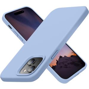 Cordking for iPhone 15 Case Bundles, Silicone Ultra Slim Shockproof Case & Cover Bundles, Light Blue