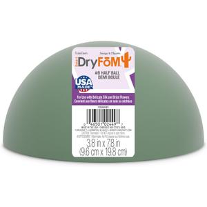 FloraCraft Floral Desert DryFM Half Ball 3.8 Inch x 7.8 Inch Green (8 x 4")