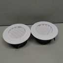 Soffit Vents 4 Inch, Hon&Guan Soffit Exhaust Vent Exterior Round Vent Cover with Built-in a Fly Screen for Bathroom Office Home-2PCS