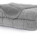 Huloo Sleep Weighted Blanket Queen 15lbs for Adult(60"×80",Gray) Breathable Soft Minky Weighted Throw Blanket for All Season,Heavy Blanket with Premium Glass Beads