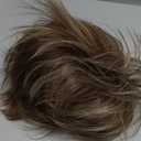 Blonde Mix Black Men Wigs Short Layered Wig for Male Guy Halloween Cosplay Party Costume Hair Synthetic Fiber Wig