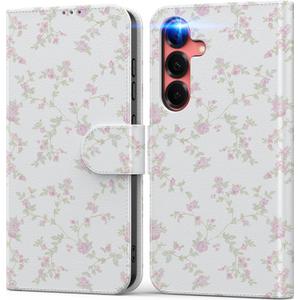 DEENAKIN for Samsung Galaxy S25 Plus Wallet Case, Card Holder + Cash Clip | RFID-Blocking, Military-Grade Drop Protection & UV-Printed Artwork, Magnetic Closure with Leather Kickstand