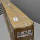 1 Pcs 8" x 36" Entry Door Glass Insert with Low-e Clear Glass Raised Frame White Exterior Front Door Sidelite Window Inserts Replacement Kit for Home Improvement (Nickel Caming)