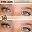 Brown Lash Clusters Kit Natural Cluster Eyelash Extensions Kit Gently Fluffy Inidvidual Lashes CC Curve Dark Brown Cluster Lashes Fairy Wispy Eyelash Clusters with Lash Bond and Seal (10-16MM)