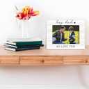 Dad Son Picture Frame 4x6, Father and Son Wooden Picture Frame, Christmas Fathers Day Birthday Gifts for Father from Son, Boy Dad We Love You Decorative Photo Frames for Table Desk Decor
