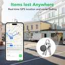 Tracker Air Tag-4 Pack: Smart Bluetooth Tracker, Item Finder Works with Apple Find My (iOS Only) App, Trakcer Tag Locator for Keys, Luggage, Satchel, Backpack etc. (Not for Android Devices)