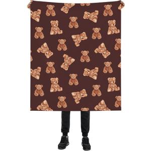 Cute Bear Blanket,Bear Soft Lightweight Throw Blanket for Sofa Couch Bed Room 50x60 inch