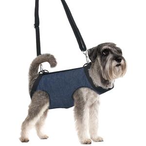 Dog Lift Harness Portable Dog Sling for Small Dogs Hind Leg Support Pet Rehabilitation Lifts Vest Adjustable Harness for Back Legs for Old, Disabled, Joint Injuries, Arthritis, Paralysis Dogs Walk Black, L