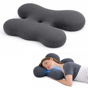 Side Sleeper Pillow for Anti-Wrinkle, Neck Pain & Breathing Smoothly, Memory Foam Pillows for for Back and Side Sleepers, Large Cervical Neck Pillow, with Enhanced Support and Comfort