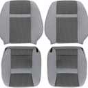 SecosAutoparts Driver and Passenger Bottom and Top Lean Back Replacement Cloth Seat Cover Compatible with Dodge Ram 1500 2500 3500 4500 5500 2006 2007 2008 2009 2010
