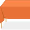 QIKSION Orange Plastic Table Cloth Disposable 2 Pack, 54 x 108 Inch Tablecloths for Party, Graduation, Halloween, Thanksgiving Decorations, Harvest, Fall, Rectangle Table Cover
