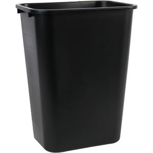 Boardwalk Soft-Sided Plastic Wastebasket, Commerical Trash Can for Office, Kitchen, Bathroom, 41 qt, Black